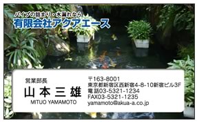 水面写真ビジネス名刺
