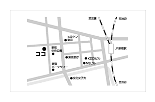 淡色ベタラインモノクロ地図入り裏面用名刺 名刺図鑑