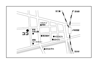 オーソドックスモノクロ地図入り裏面用名刺 名刺図鑑